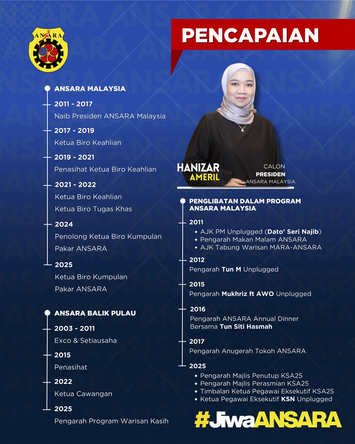 Pencapaian Hanizar Ameril